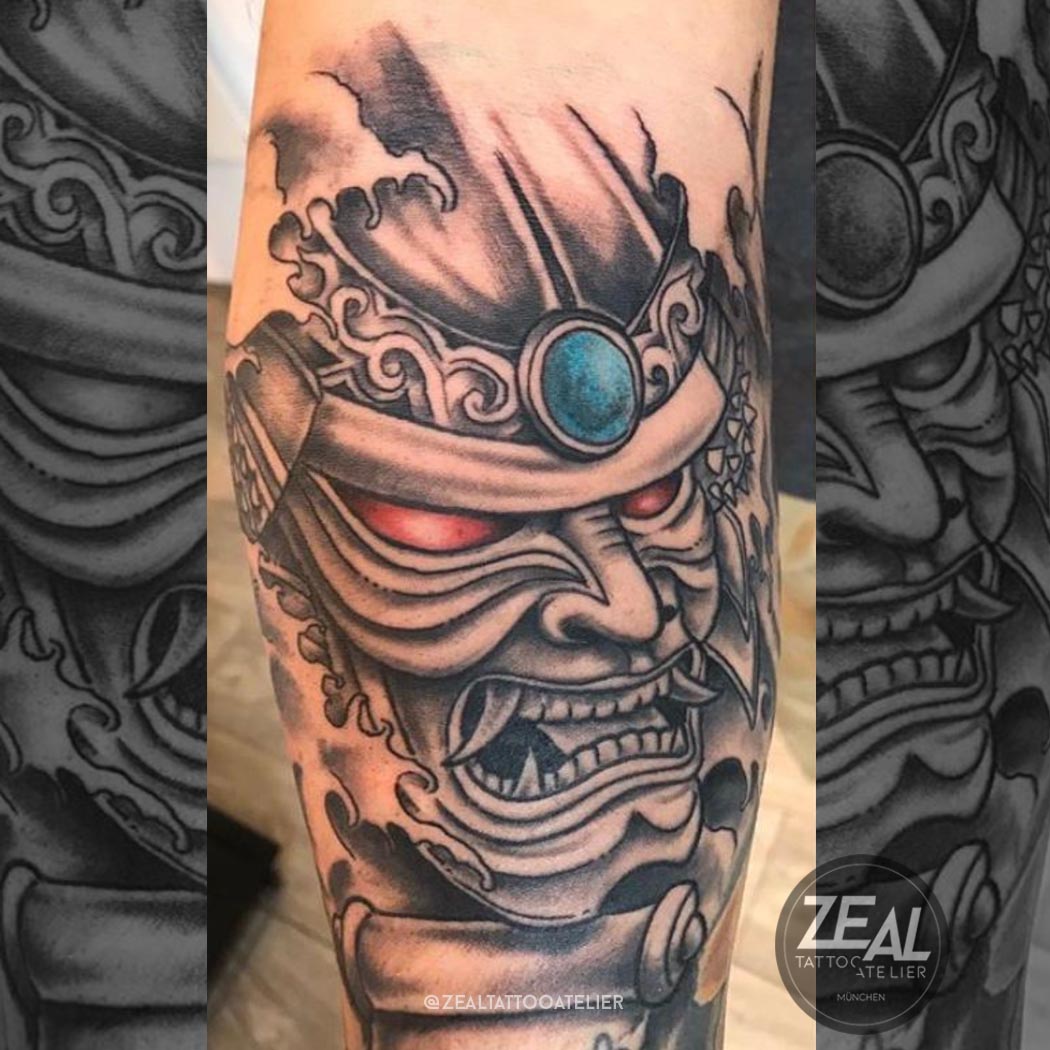 Samurai Mask Tattoo