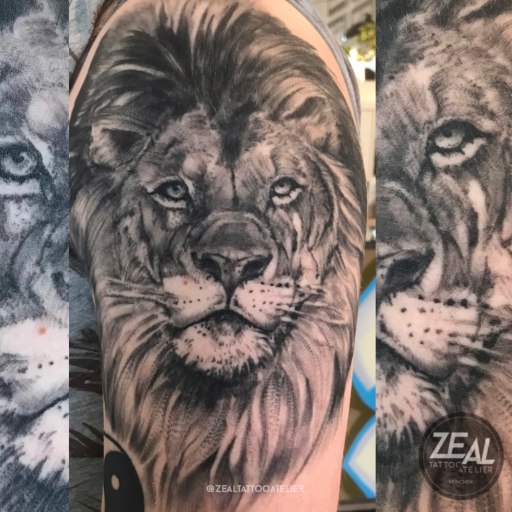 Lion Tattoo, Realistic Tattoo